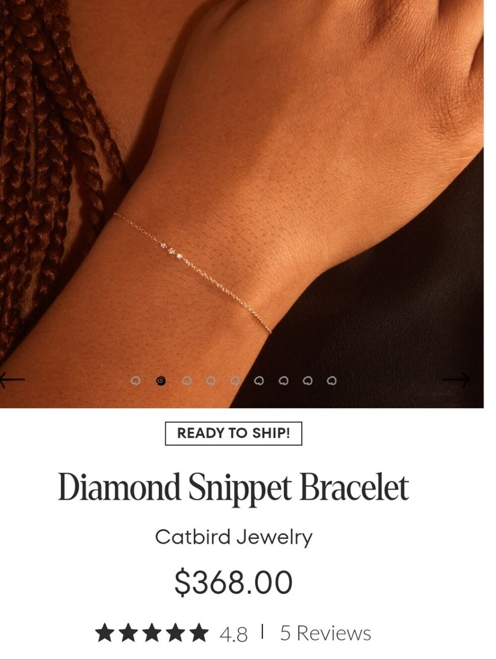 Catbird Diamond Snippet Bracelet